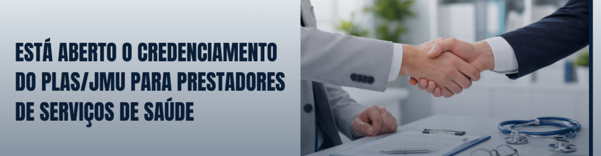 Está aberto o credenciamento do PLAS/JMU para prestadores de serviços de saúde